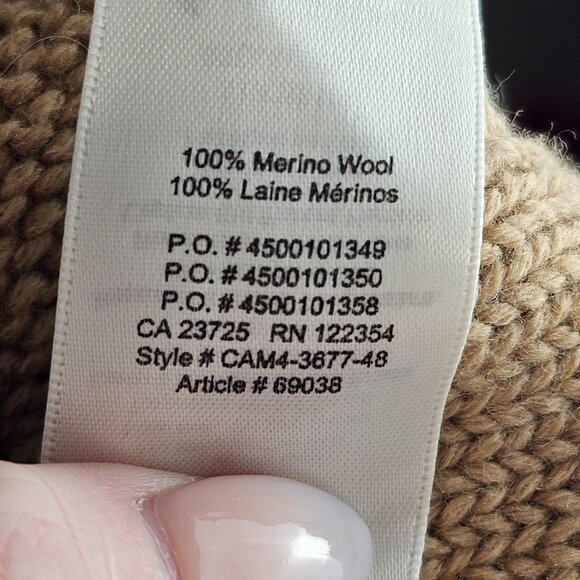 Wilfred Aritzia Light Brown Turtle Neck Cable Knit Sweater Sz XS - Picture 8 of 9